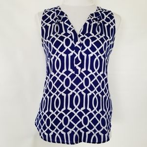 1159B Preowned Hanna & Gracie Blue/White Top S
